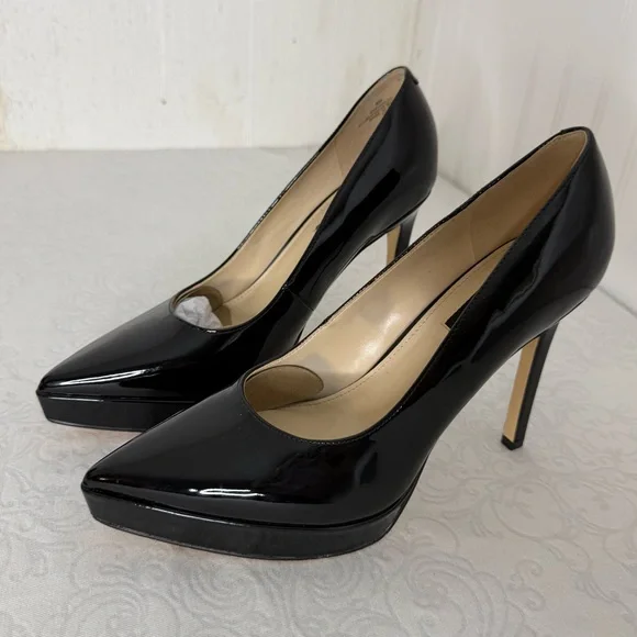 NWOB Nine West Danca Patent Leather Pointed Toe Stiletto Heels Size 8M - Picture 2 of 12